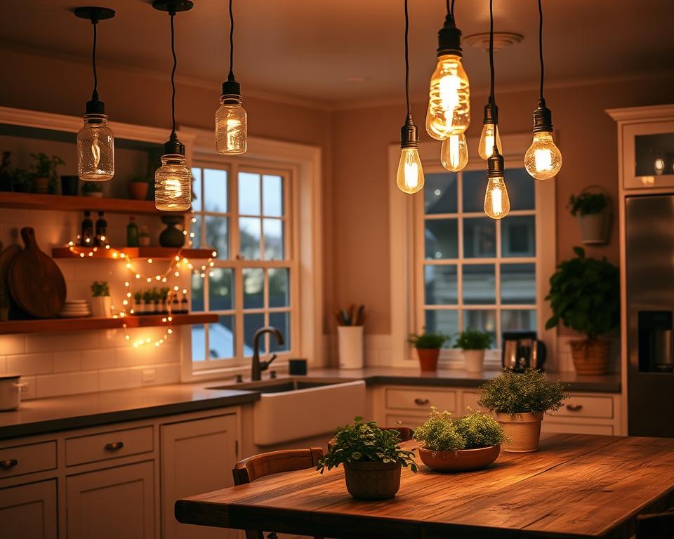 DIY kitchen lighting