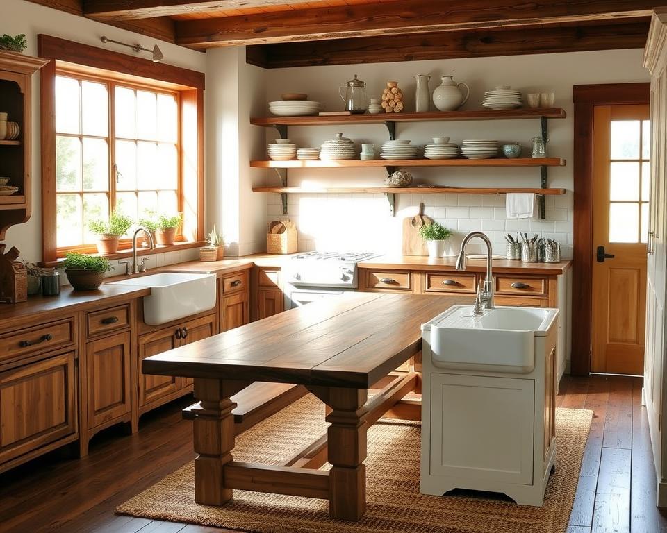 cozy farmhouse kitchen