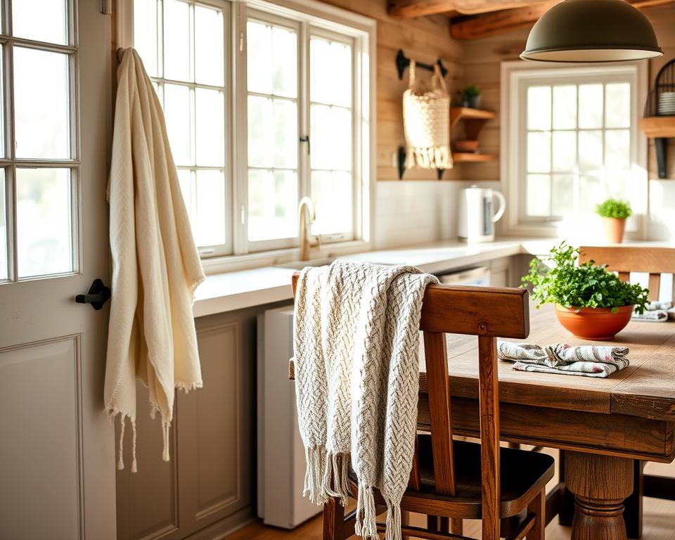 cozy kitchen textiles