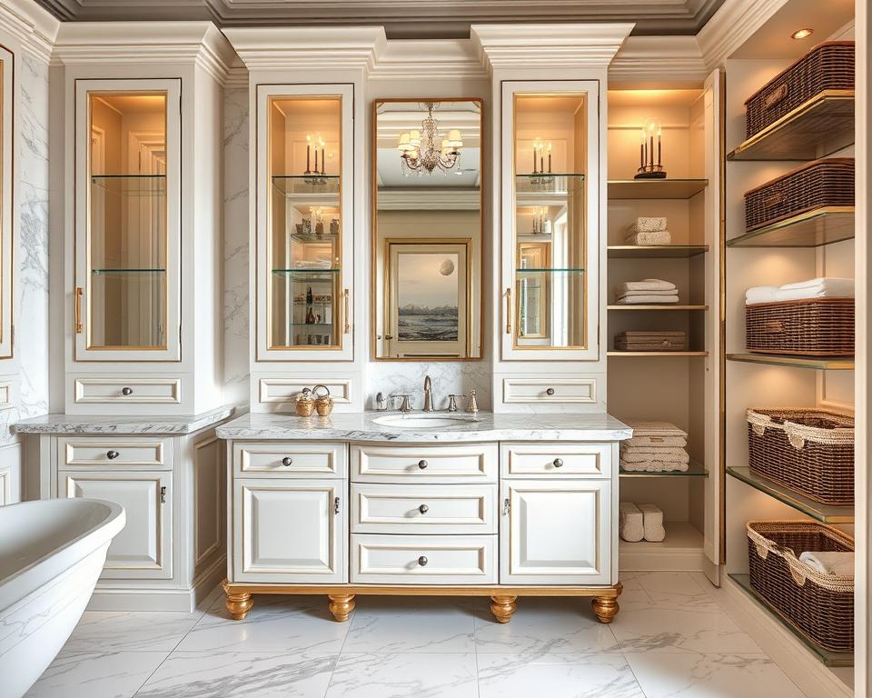 luxury bathroom storage