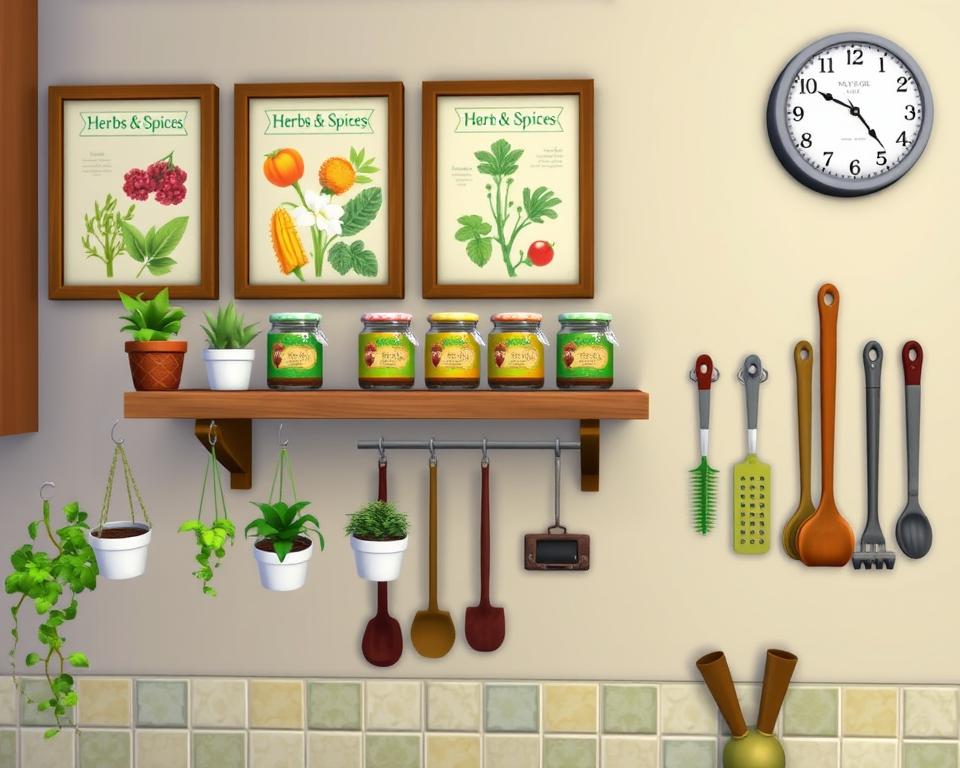 maxis match sims 4 kitchen wall decor