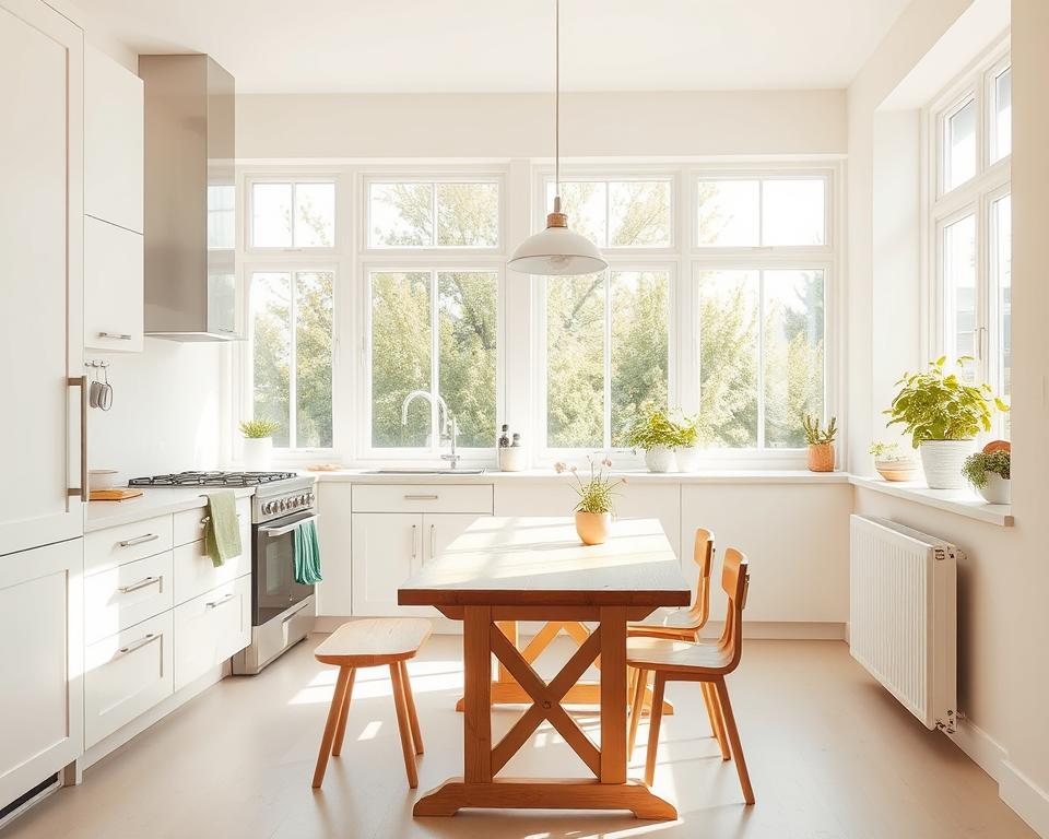 natural lighting kitchen